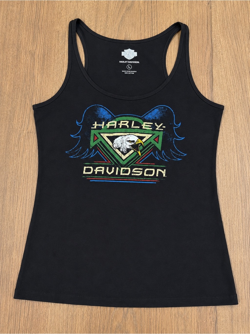 Harley Davidson Women's Black Fitted Tank Top